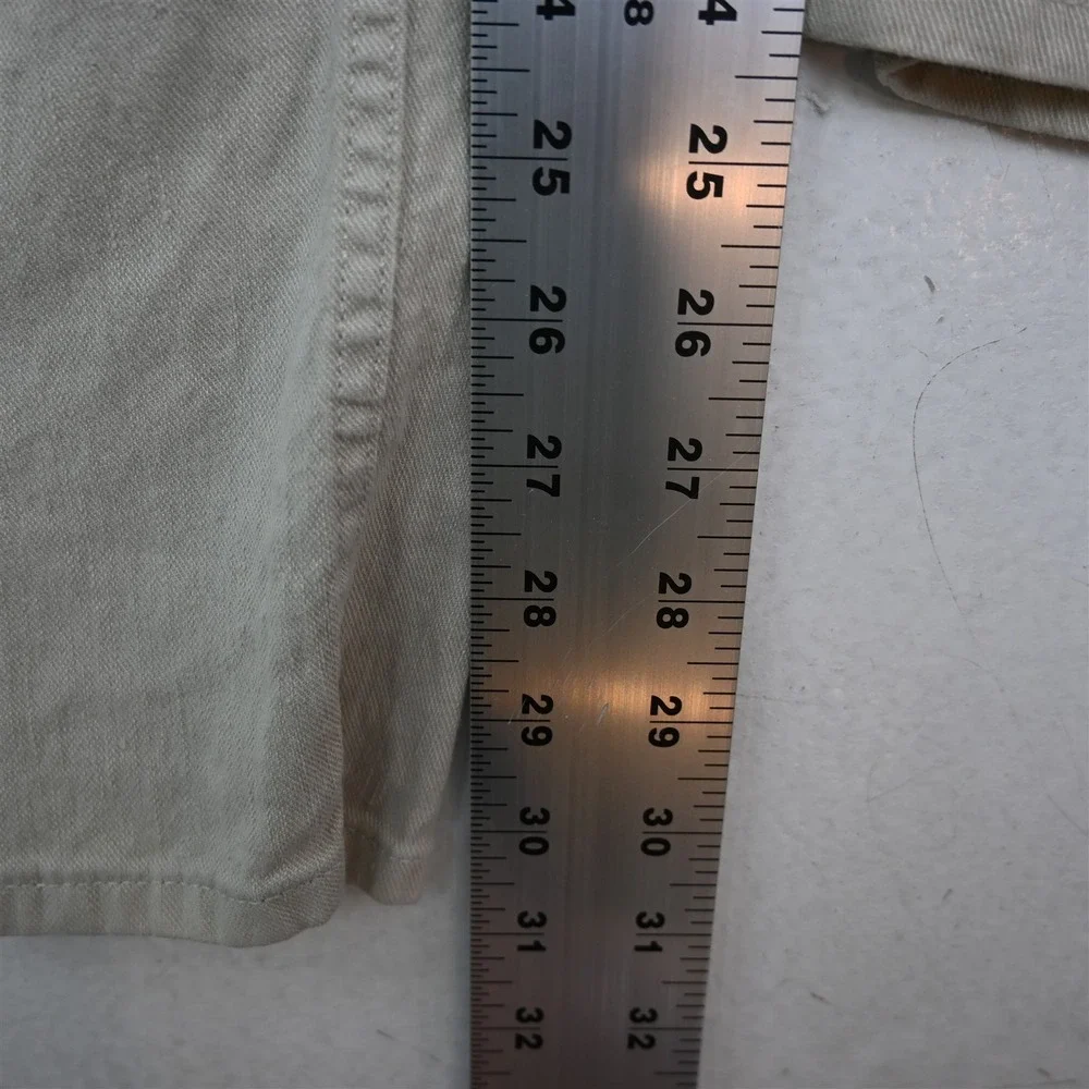 Banana Republic 31x30 Khaki Linen Denim 869333 Traveler Slim Mens Jeans